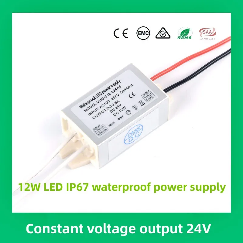 10W 12W 15W 20W 30W 40W 50W 60W 조명 변압기 DC12V 24V IP67 방수 AC100V-240V LED 드라이버 1W 3W 5W 7 W 스포트 라이트