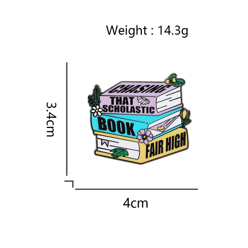 Chasing That Scholastic Book Fair High Enamel Pin Reading Smut Badge Bookish Book Lover Gift Collect Souvenirs