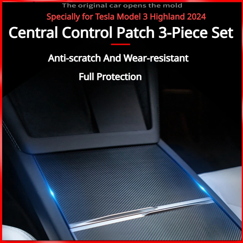 

Central Control Panel for Tesla Model 3+ Central Control Armrest PC Protection Patch New Model3 Highland 2024 Car Accessories