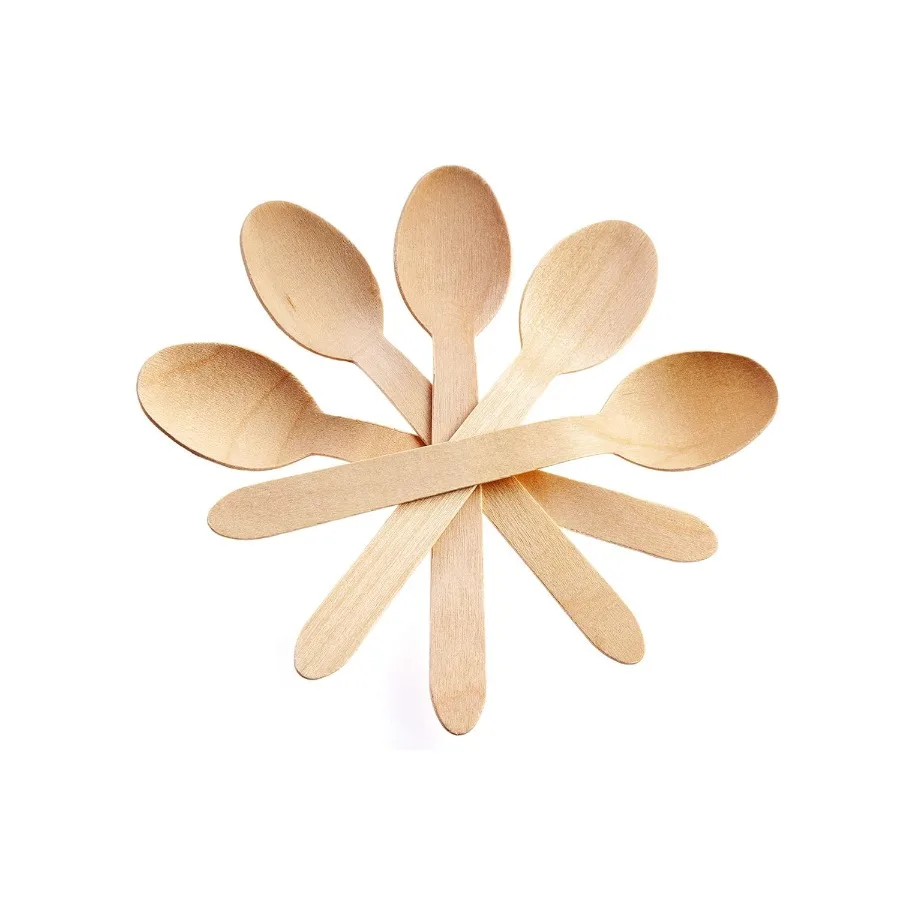 

6.25 Wooden Cutlery Spoons for Catering Events and Outdoor Picnics EcoFriendly Disposable Tableware Pack of 250ct Biodegradable