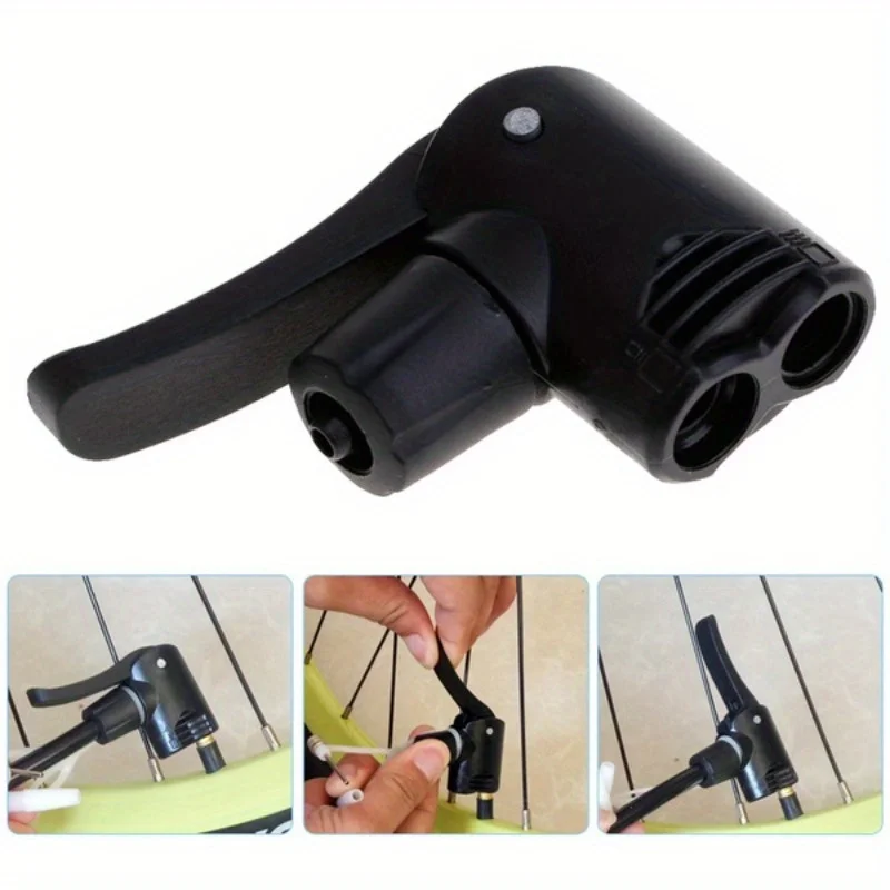 Bicycle Bike Track Pump Nozzle Dual Head Adapter, Schrader/Presta Convertor