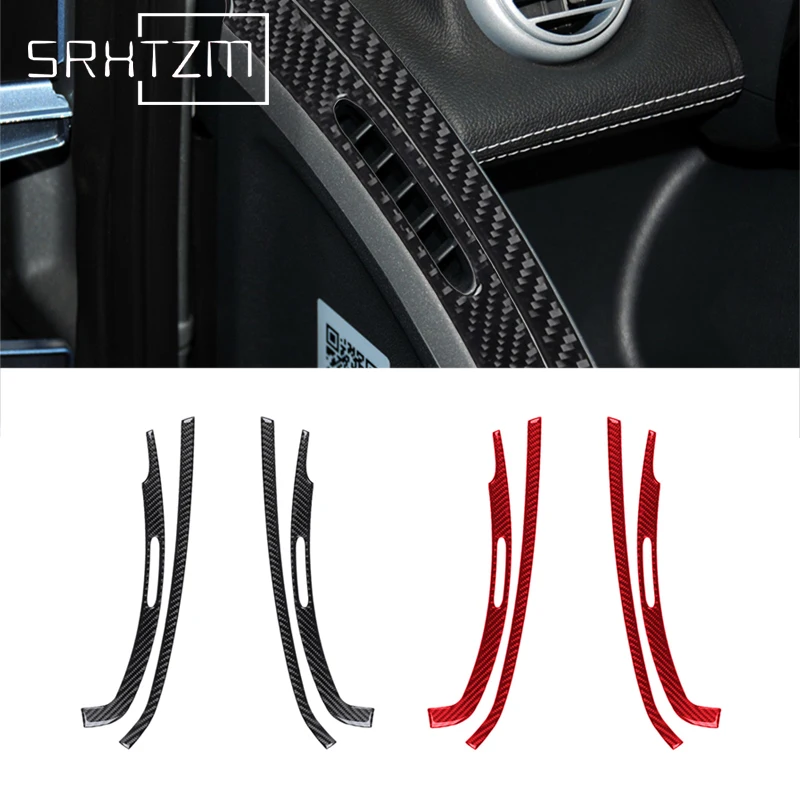 

Carbon Fiber For Benz Smart Fortwo 451 Coupe 2011-2015 Air Vent Outlet Trim Frame Demist Air Outlet Sticker Car Interior