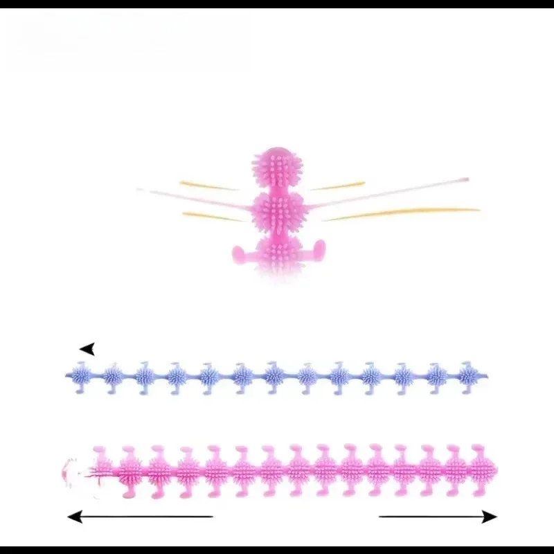 Stretchy Caterpillar Sensory Toy - Stress Relief Fidget String Anxiety Therapy Fun