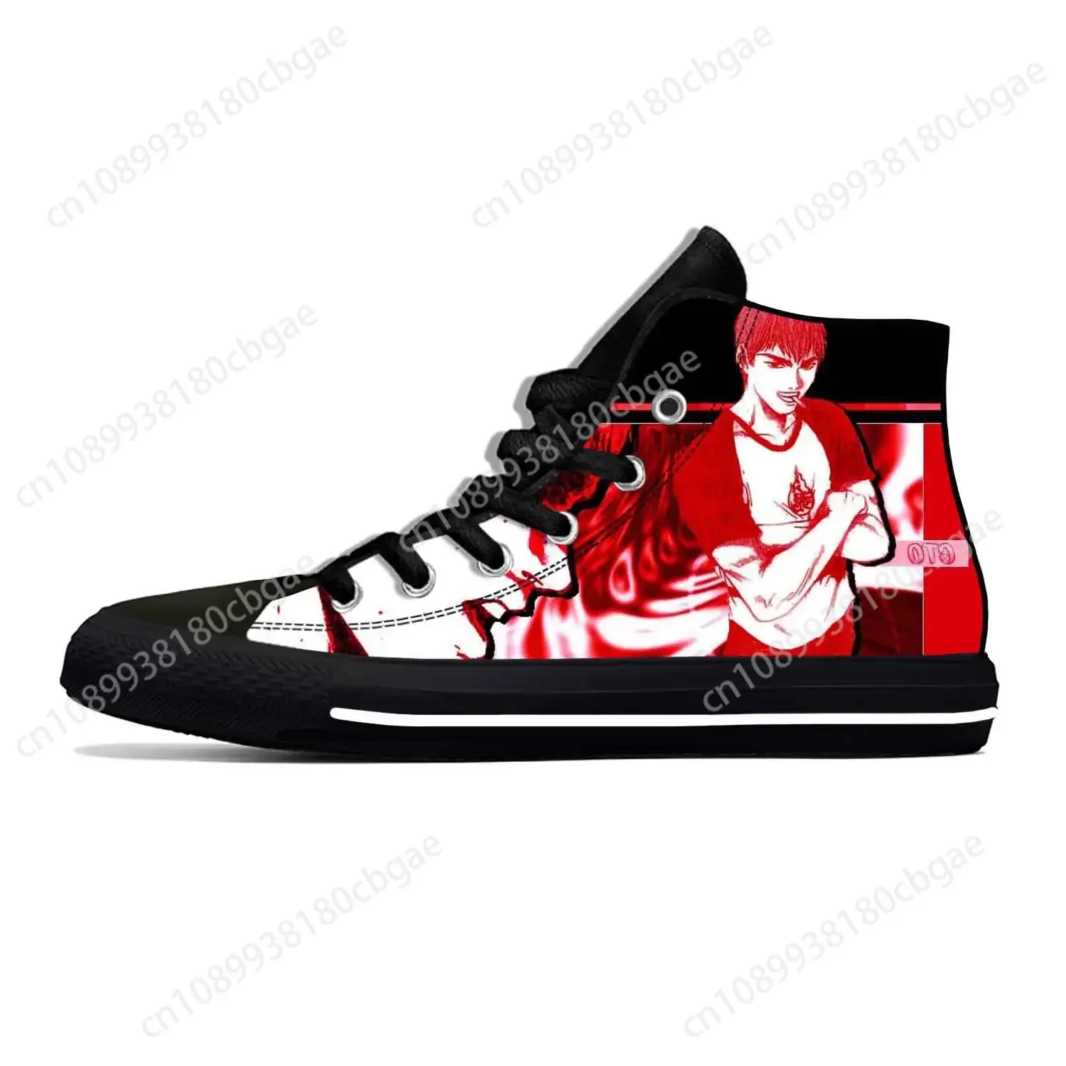 

Hot Anime Manga Cartoon Great Teacher Onizuka GTO Casual Cloth Shoes High Top Lightweight Breathable 3D Print Men Women Sneakers