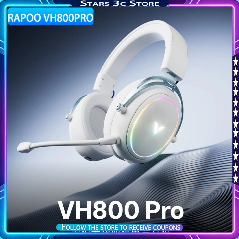 

Rapoo VH800Pro Over-ear Headphones Wireless Quad Mode Independent Acoustic Chamber Panoramic 7.1 Gaming Immersive Surround Sound