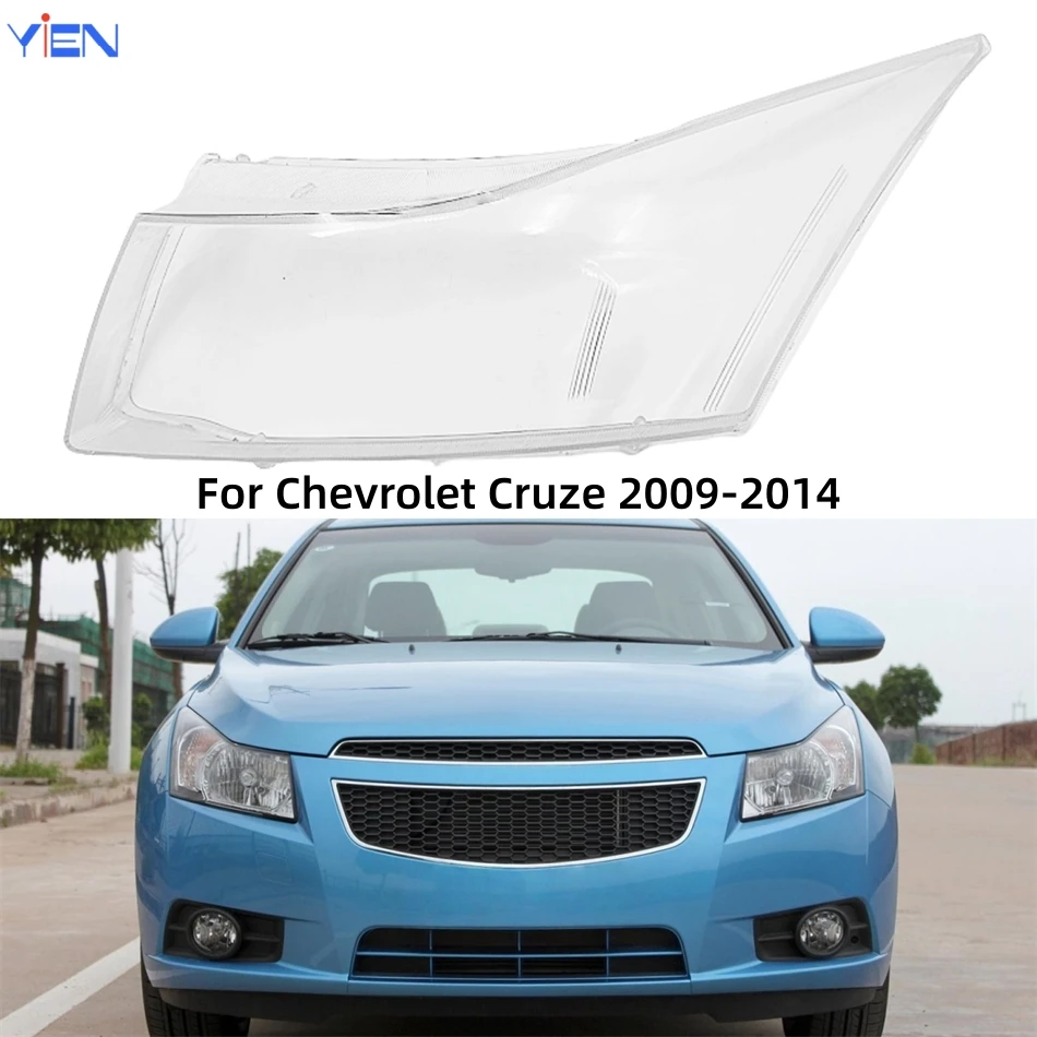 For Chevrolet Cruze 2009 2010 2011 2012 2013 2014 Car Acccessories Polycarbonate High Gloss Fully Transparent Headlights Glass