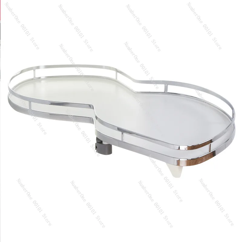 Rotating Corner Basket for Kitchen Cabinet Double Layer Storage