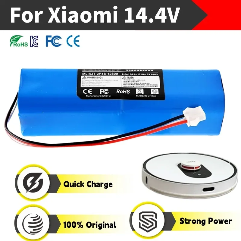 

5200-12800mAh For XiaoMi Lydsto R1 Roidmi Eve Plus Viomi S9 Robot Vacuum Cleaner Battery Pack Capacity Accessories Part