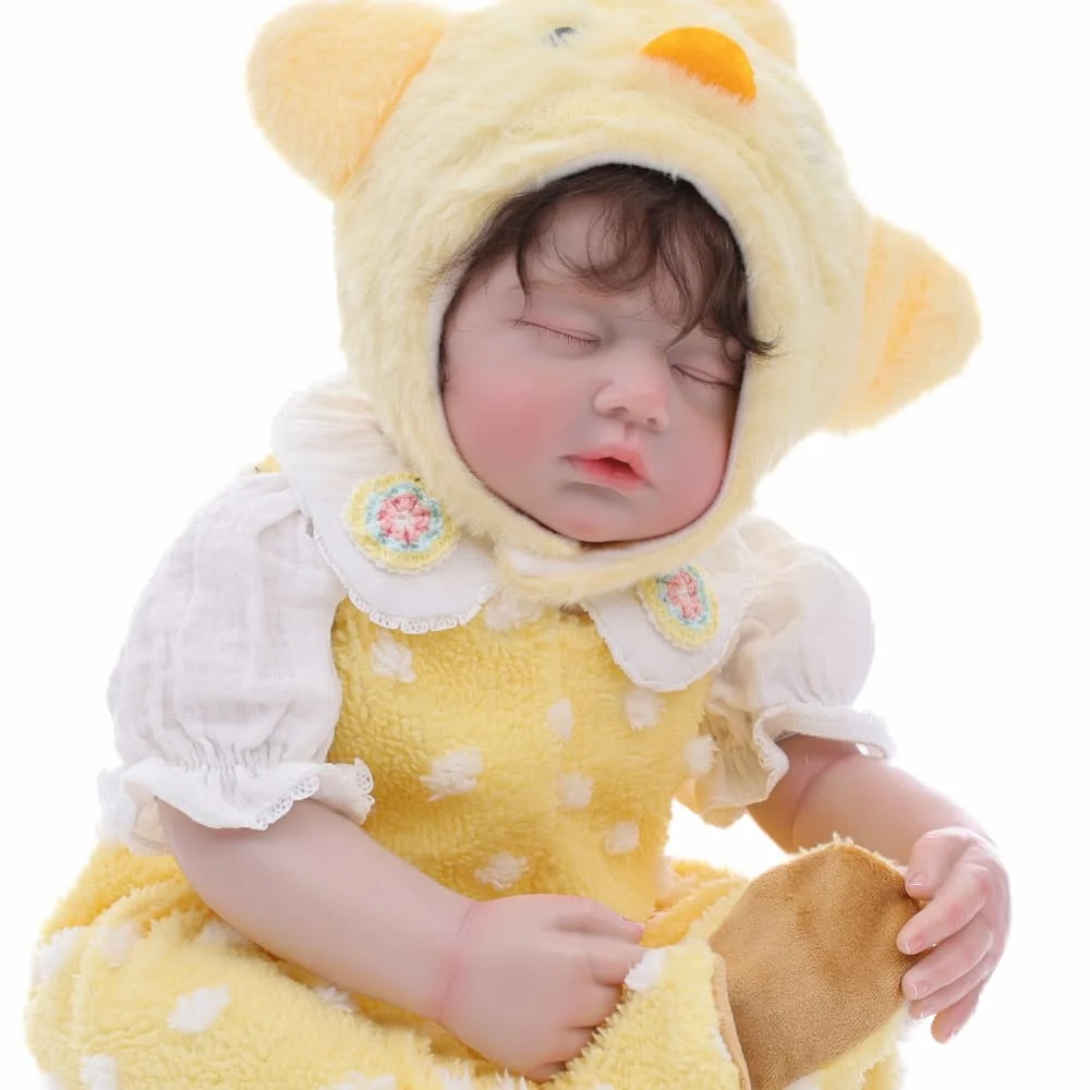 

Кукла Cloveray 24 дюйма, реалистичная кукла-уточка желтого цвета, мягкая тканевая виниловая кукла, 47 см, высокое качество, подарок на день рождения для девочек