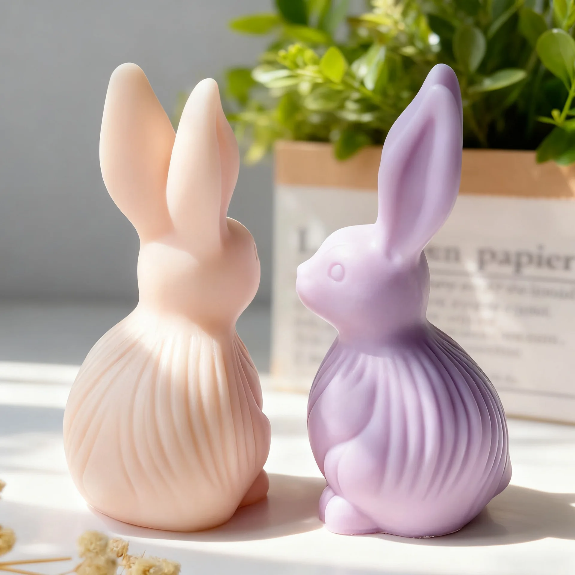 Easter Bunny Rabbit Silicone Mold Candle Wax Mold DIY Animal Diffuser Stone Plaster Craft Home Decor Gift