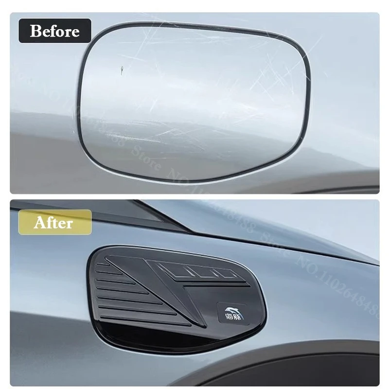 For BYD Dolphin ABS Carbon Black Charging Port Cap Decoration Cover Electric Box Waterproof Scratch Resistant Protective Cover view 2