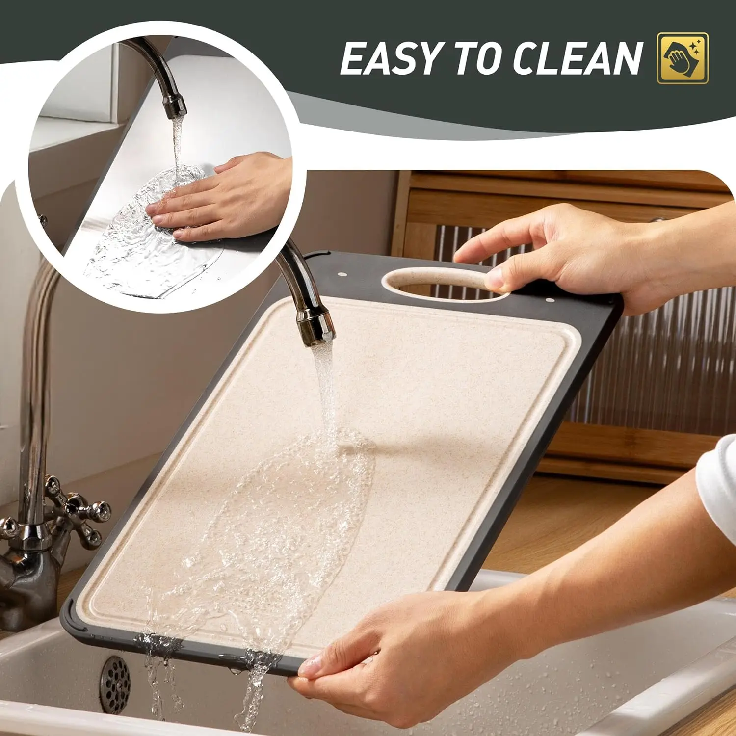 Conjunto de tábua de corte de aço inoxidável de 2 pacotes, tábua de cortar de metal dupla face para carne/frutas/legumes, presente de cozinha de qualidade alimentar