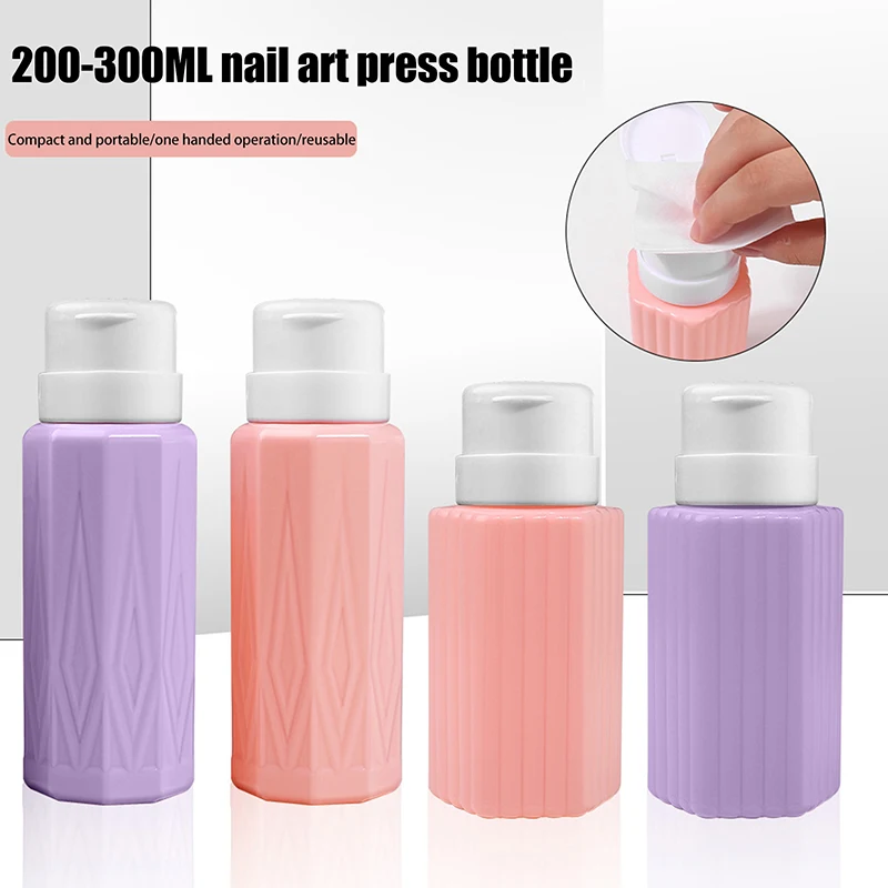 S/L Refillable Bottles Push-type Bottling Push Down Empty Pump Dispenser Bottle For Nail Polish And Makeup Remover Bottle