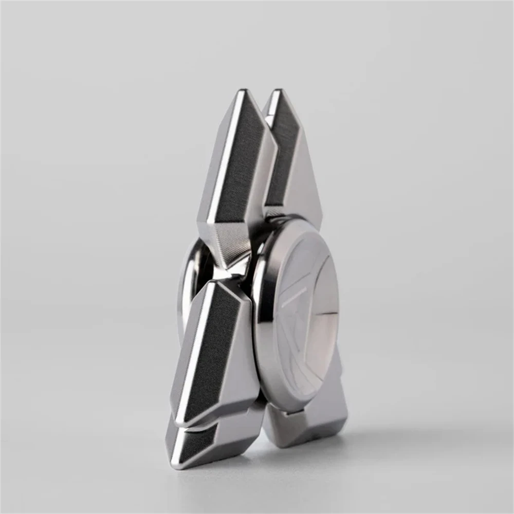 Flowing Light Stainless Steel EDC Fidget Spinner Metal Anti Stress Toys Fidget Slider ADHD Anxiety Relief Sensory Focus Toys