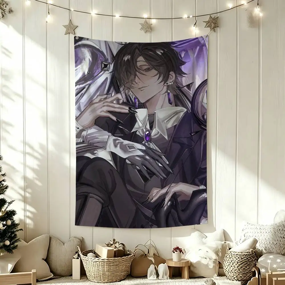 Black Sapphire Cookie Run K-KingdomS  Flags Wall Hanging Tapestry Outdoor Garage Room Decorative flag Background Blanket