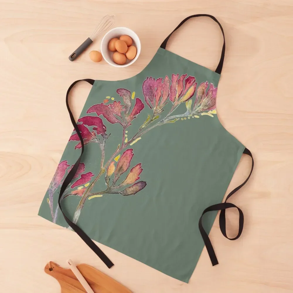 

Burgundy Flowers Blooming Apron beauty master Kitchen Apras For Women Apron