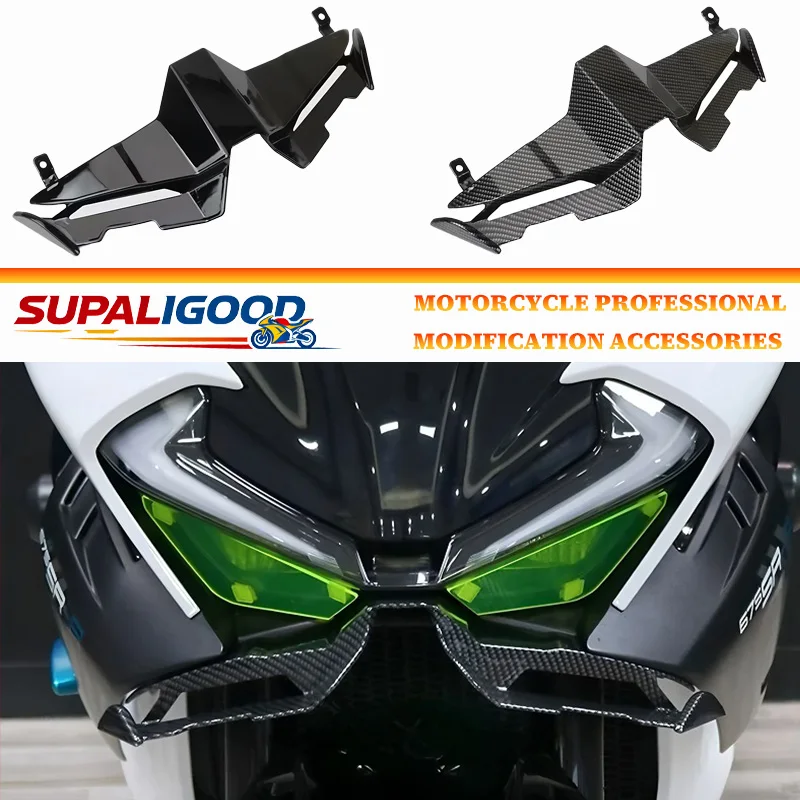 Motorcycle Accessories Front Fairing Winglets Aerodynamic Wing Shell Cover Protection Guards Kit For 675SR 675SR-R