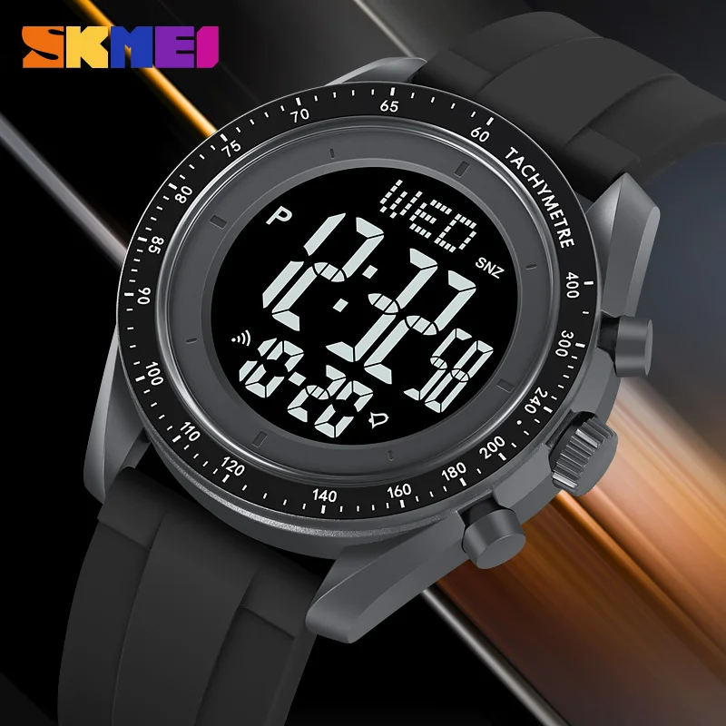 

SKMEI Fashion Sports Watches for Students 2 Time Waterproof Chronograph LED Display Digit Watch Male Date Week Countdown Clock