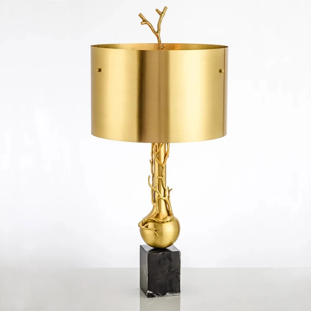 

Modern simple marble pure copper branch table lamp living room hotel lobby luxury table lamp