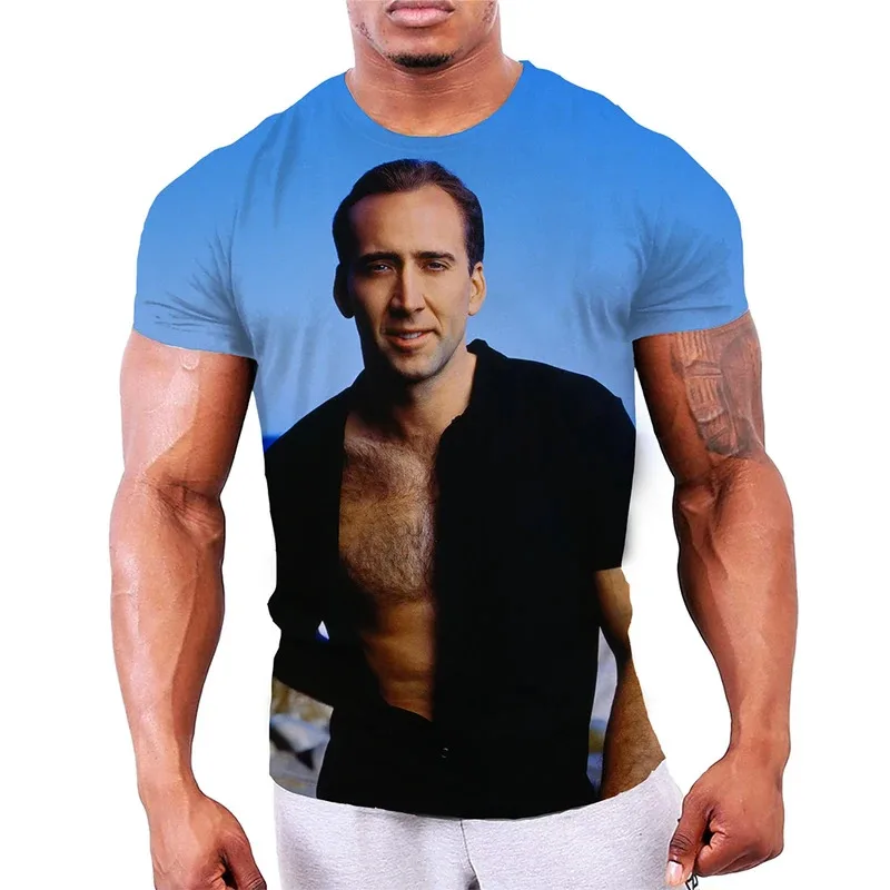 Summer Hot Selling Personalized Fun Creative Actor Pattern 3D Printed Hip Hop Harajuku Short sleeved T-shirt