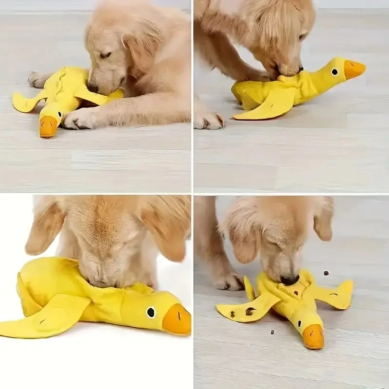 Quacky Delight Snack Dispenser - Squeak Toys for Puppy Training, Interactive Play, Mental Stimulation - Durable, Easy-to-Clean