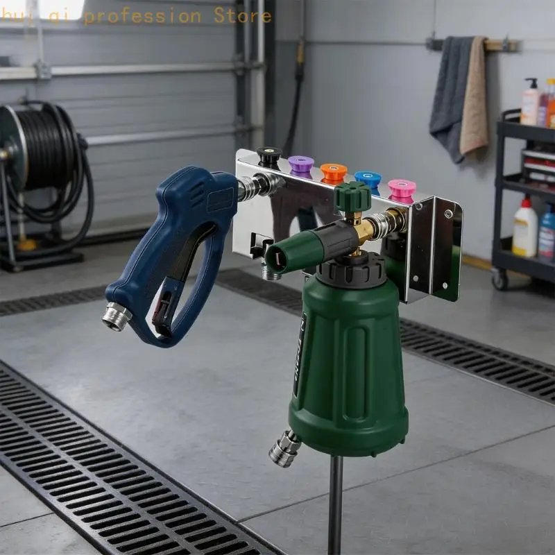 Wall Mounted Pressure Washer Wand Rack with Quick Return Storage H8WE