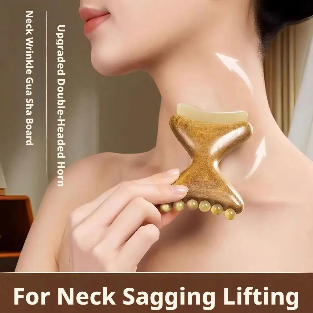 Sandalwood Facial Massage Tools Scraping Board Acupoint Neck Face Massager Facial Lifting Beauty Skin Care