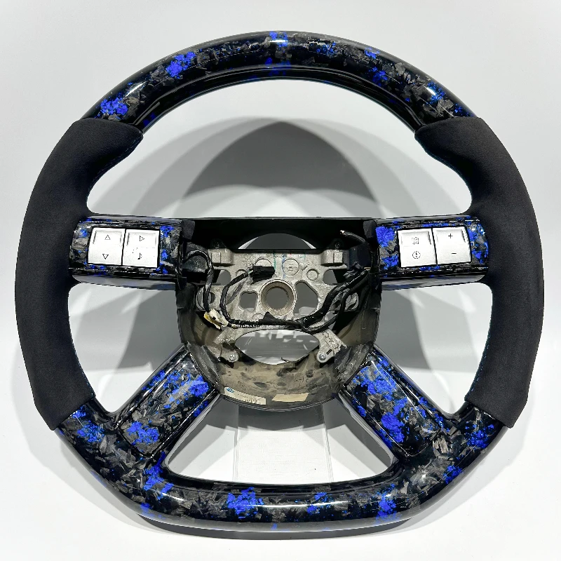 Blue Forged Car Steering Wheel Upgrade for Older D0dge And Chrysler Models - Performance And Style Automotive Accessory