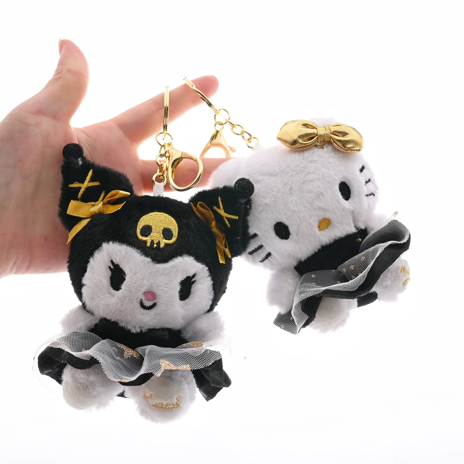 

Sanrios Hello Kitty Plush Keychain Dolls Kawaii Bag Pendant Charms Home Decoration Birthday Gift For Girls