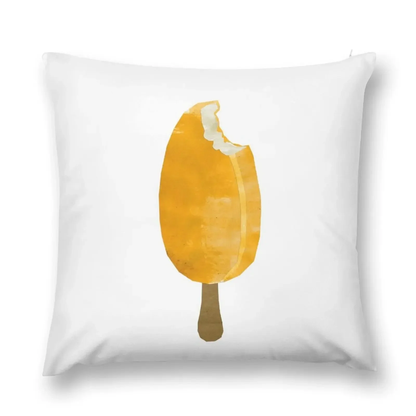 Ice lolly - tropical orange coated vanilla Throw Pillow Throw Pillow Covers Pillows Aesthetic Pillow Decor New year