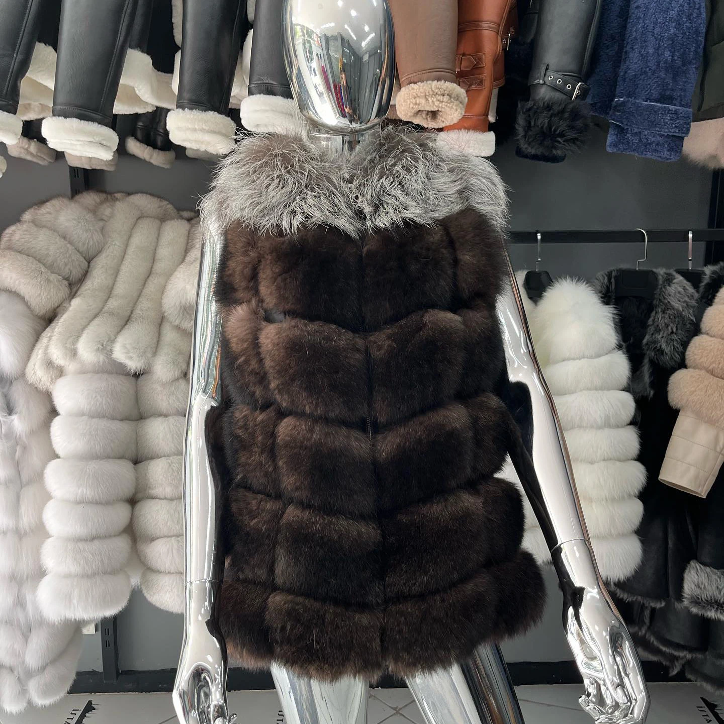 

Natural Real Fox Fur Vest 65 cm Long Winter Short Thick Women Fur Vest Sleeveles Jacket Real Fur Vest Coats Luxury Outwear