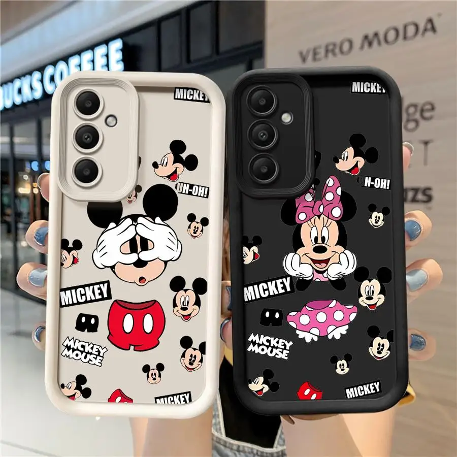 Disney Mickey Mouse Lovely Cover Phone Case for Samsung Galaxy A12 A13 A14 A22 A23 A24 A32 A33 A34 Soft TPU