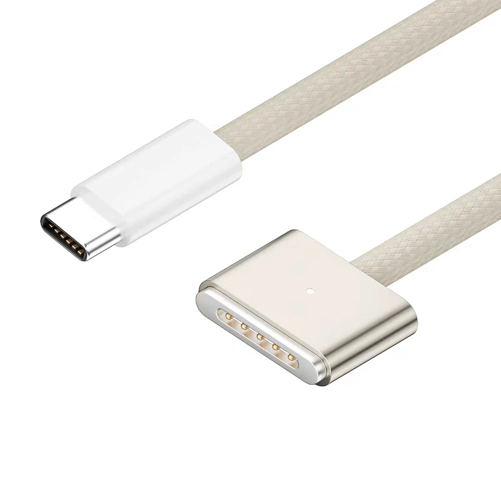 Kabel Pengisi Daya USB C Ke Magnetic3 2M Indikator LED Tipe C Ke Kabel Pengisi Daya Magnetic3 untuk MacBook Air 2022/Pro 2021 2023