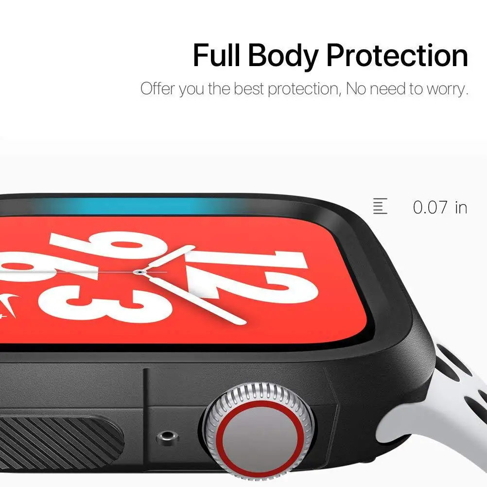 Силиконовый чехол для Apple Watch 9 8 7 6 SE 5 4 3, мягкий бампер, защитный чехол для iWatch Series 40 мм 44 мм 38 мм 42 мм 45 41 мм