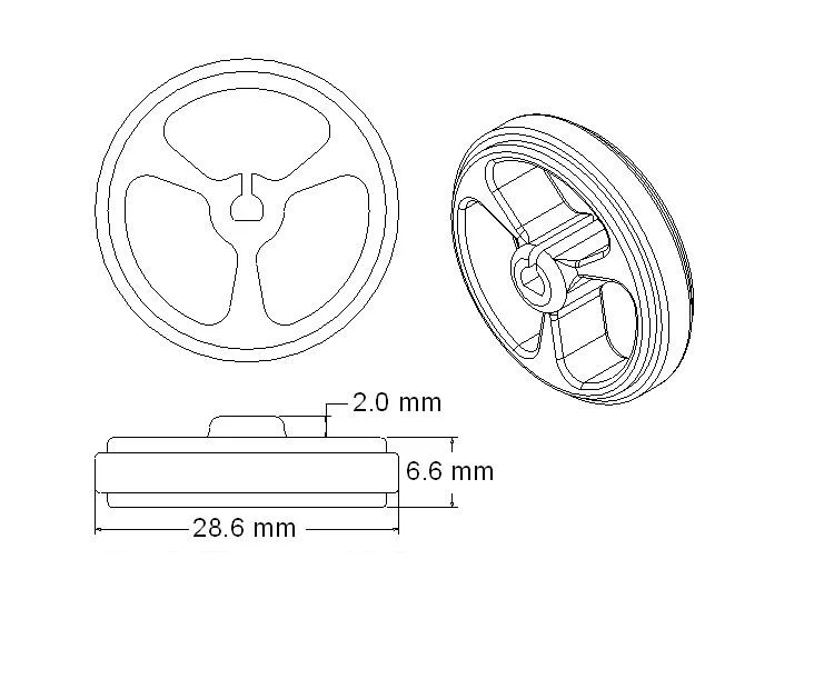 10pcs/lot D-hole Rubber Wheel Suitable for N20 Motor D Shaft Tire Car Robot DIY Toys Parts