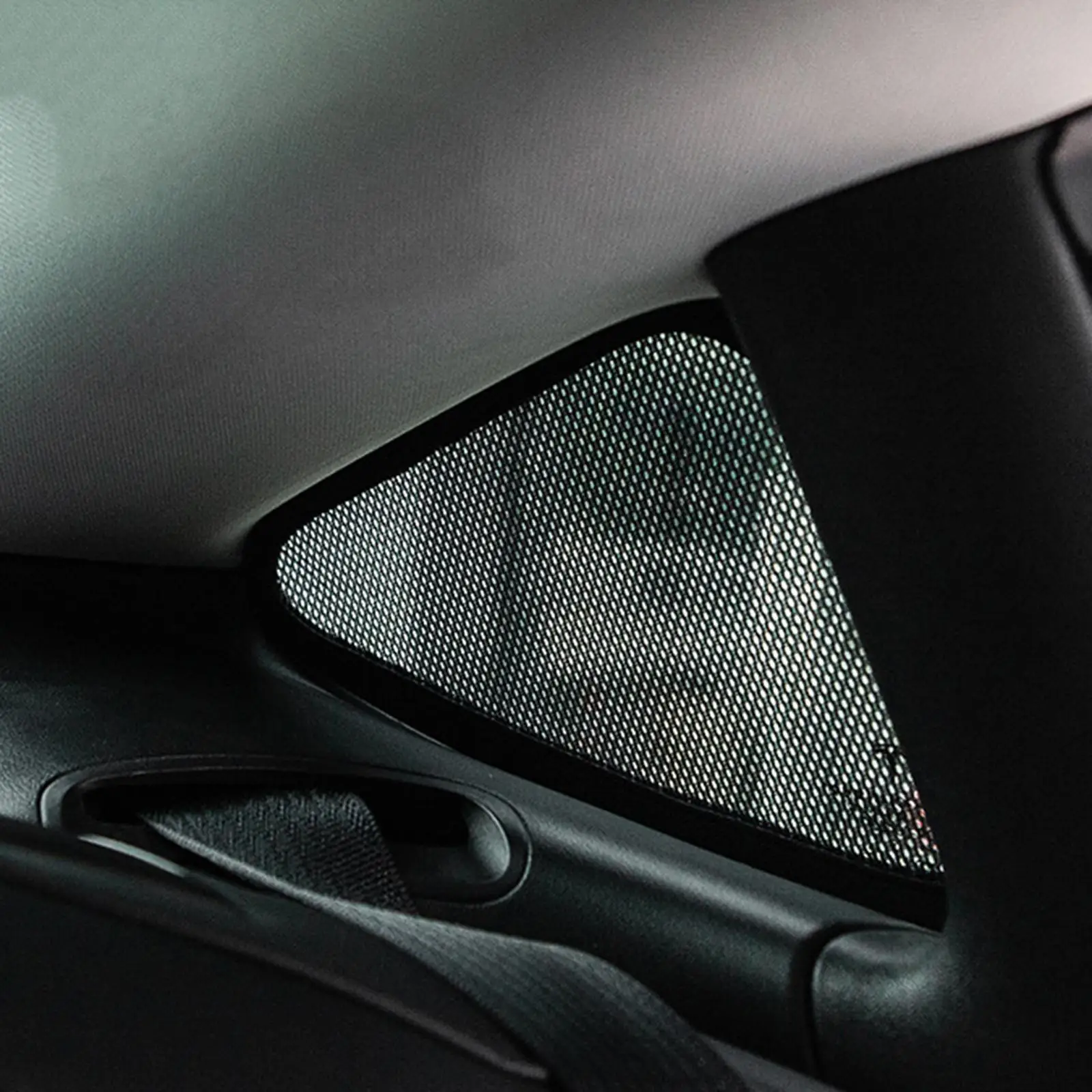 Interior Car Sun Visor Triangular Nylon Cloth Window Sunshade for Tesla Model 3 2017-2020 Rear Seat Glare Reduction