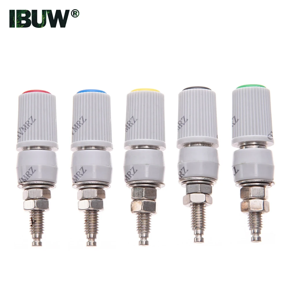 4mm Red/Green/Blue/Black/Yellow Amplifier Female Banana Jack Socket Test Binding Post 30A High Current M5 Type 