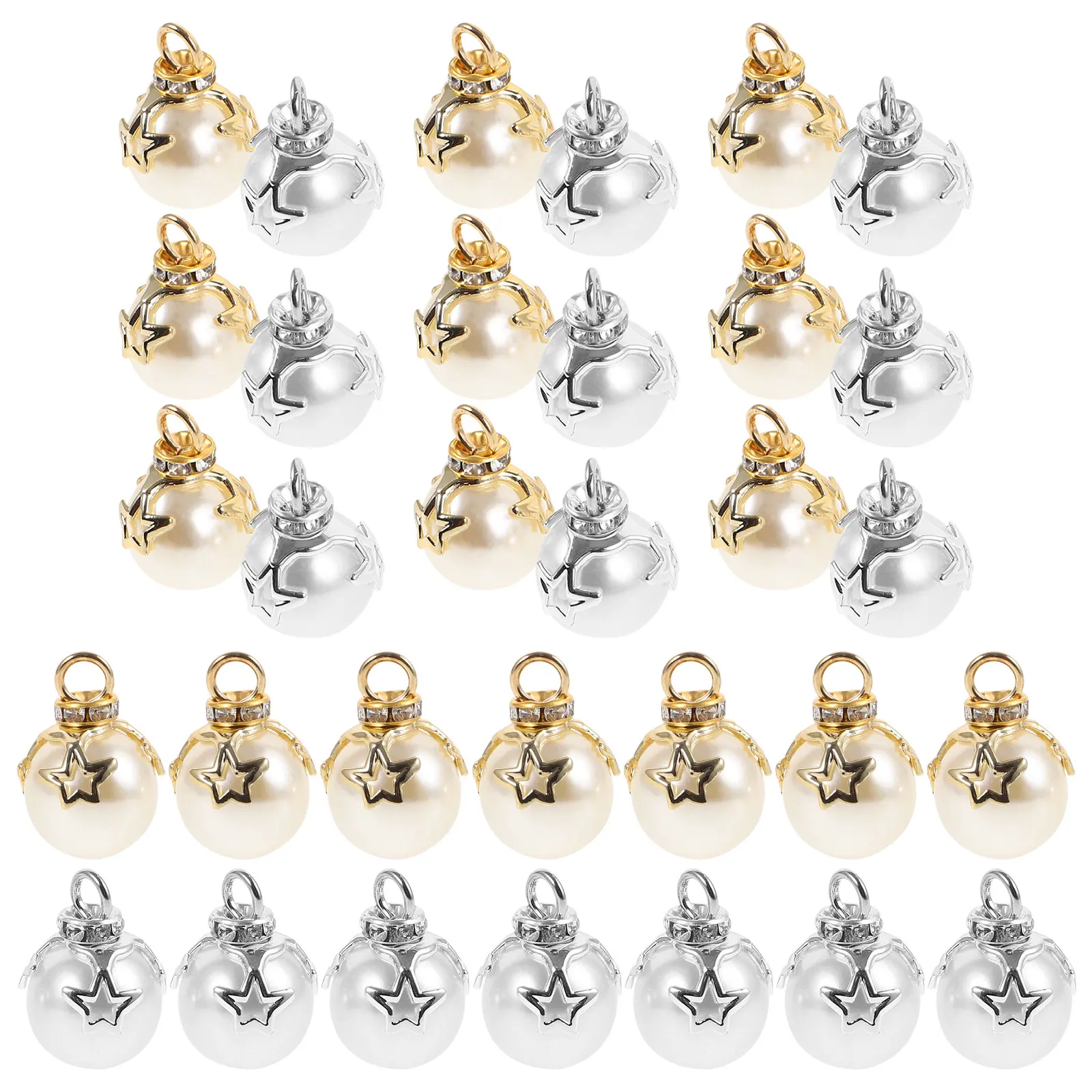 

40Pcs DIY Jewelry Charms Pearl Star Pendant Crafting Supplies Necklace Bracelet Decorative Accessory Findings