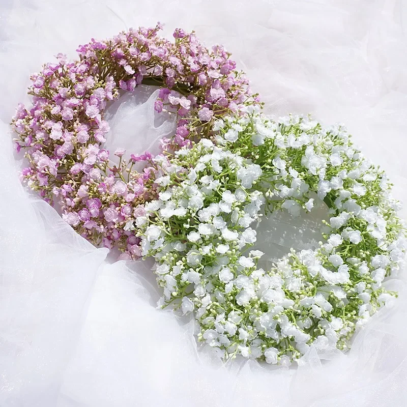 

Artificial Gypsophila Wreath Base Rattan Home Decor Wedding Wreath Flower Home Door Decoration Wedding Centerpieces for Tables