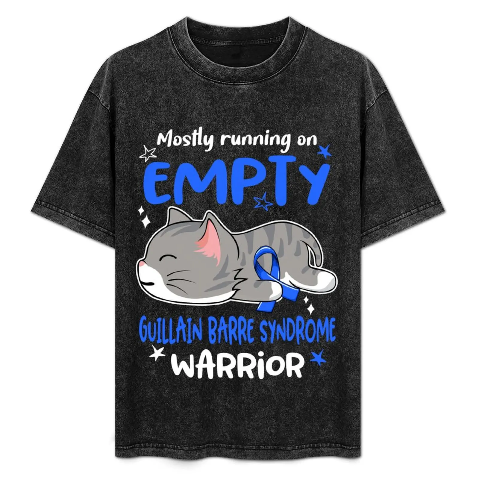 Camiseta Deportiva Antitranspirante con Estampado de Concienciación sobre el Síndrome de Guillain Barre, con la Frase "Running on Guillain Barre Syndrome Warrior"