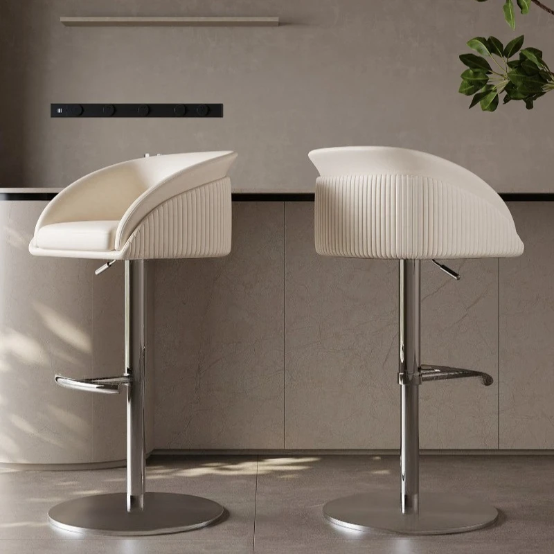 Island Bar Chair Computer Elegant Comfortable Nordic Bar Chair Ergonomic Arm Swivel Modern Leather Chaise Bar Cuisine Furniture