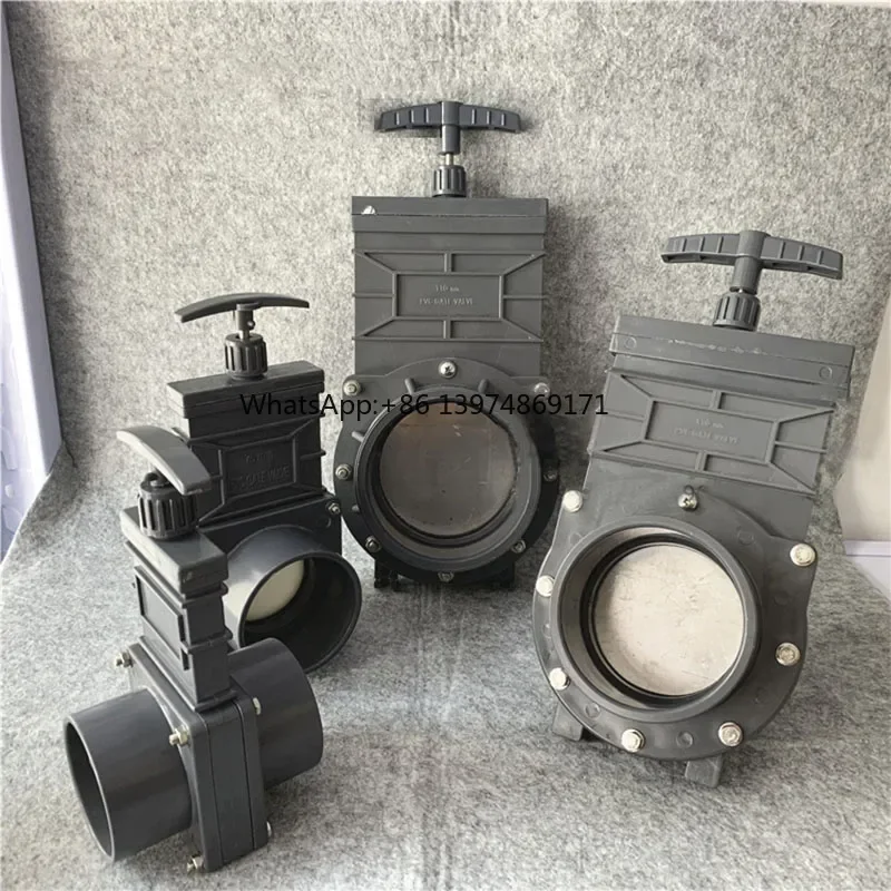 RV PVC Drainage Gate Valve, Plastic Push Pull Slide Valve, Sewage Sewer Control Valve for Motorhome Camper