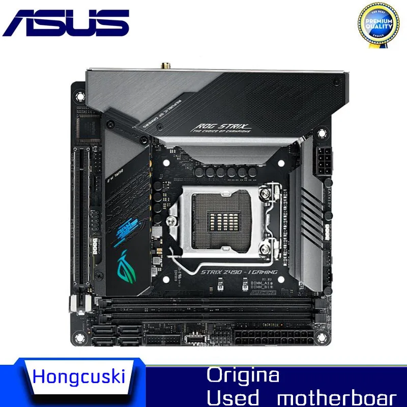 For Asus ROG STRIX Z490-I GAMING Z490i mini Original Used Desktop for Intel Used Z490 DDR4 PCI-E 3.0 Motherboard LGA 1200 SATA3