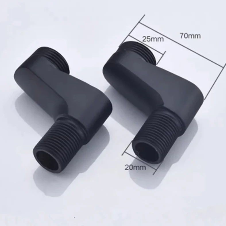 Tuqiu Antique Bathroom Shower Faucet Install Parts Curangle Brass Black or Chrome Faucet Accessories