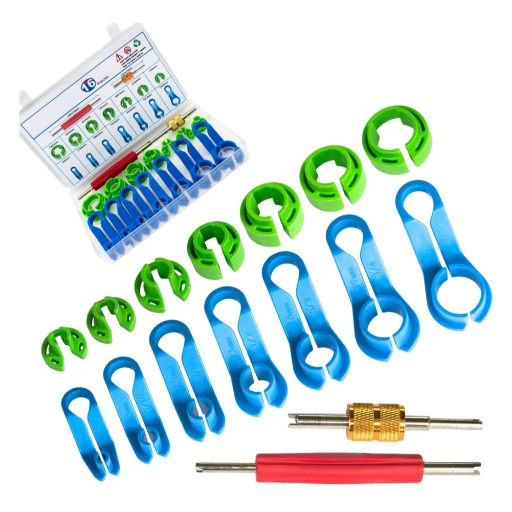 510PCS Car AC Repair Kits  270 Different Size O-ring Seals, 102 AC Valve Cores, 77 Dust Cap, And Additional Tools
