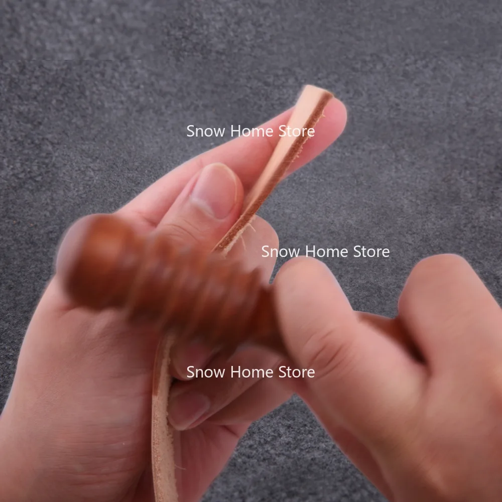 Handmade Leather DIY  Sanding Stick, Vegetable Tanned Leather Edge Banding  Edge Polishing Round Stick