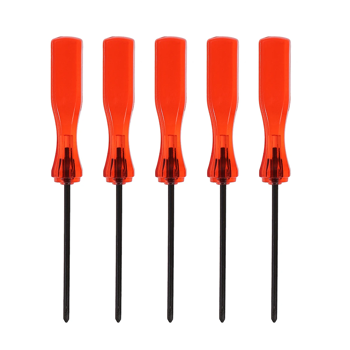 

5pcs Triwing Screwdriver for Game Console Repair Red 5 Inch Plastic Metal DS Triangle Y Tip Hand Tool