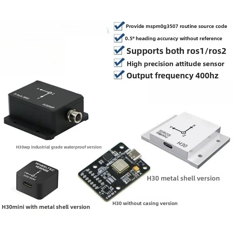 9 Axis AHRS Attitude Sensor High Precision IMU Gyroscope Module Support ROS2 Electronic Component