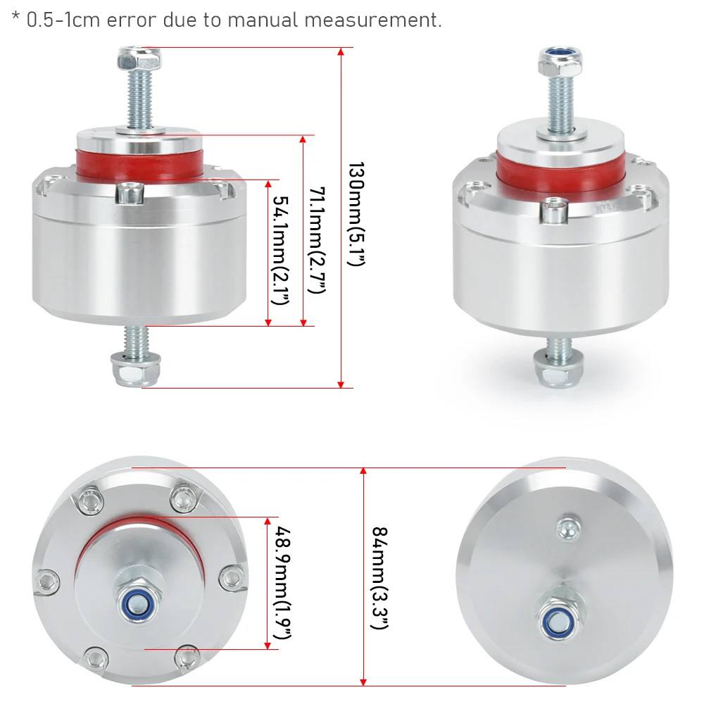 1 Pair Engine Mount Insulator Competition Version For BMW E36 E46 Z3 Z4 & M3 E9X with PU Bushing