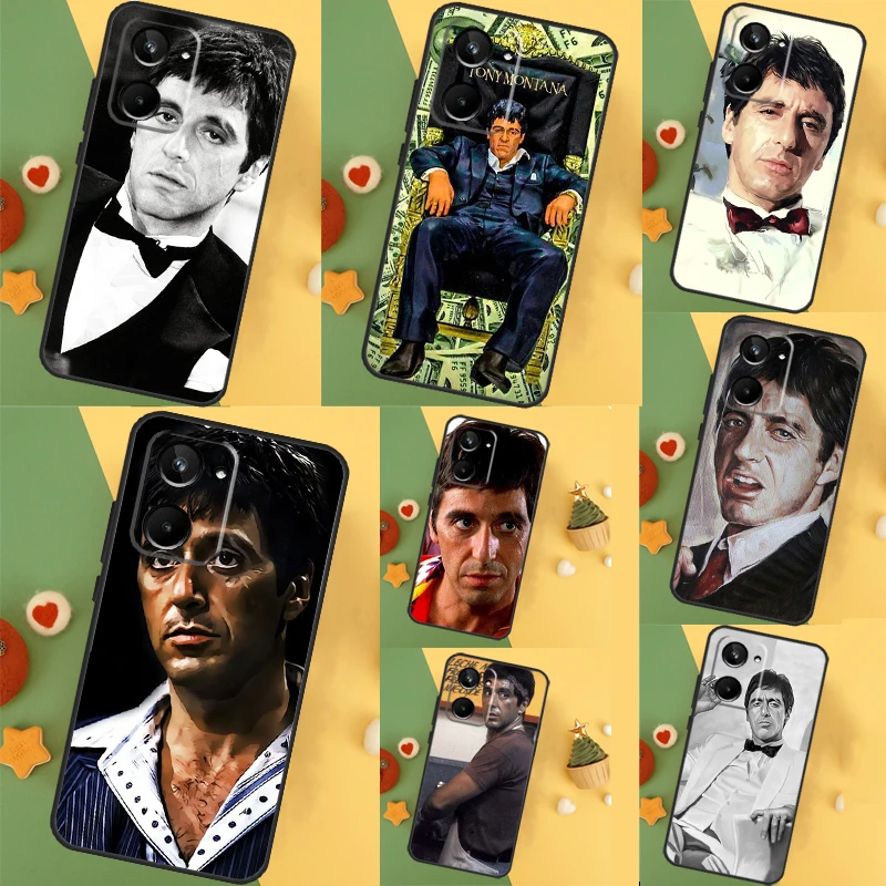 Al Pacino Scarface Case For Realme C67 C55 C53 C51 C35 C33 C31 C30 C25s C21Y GT Neo 6 GT5 9 10 11 12 Pro Plus